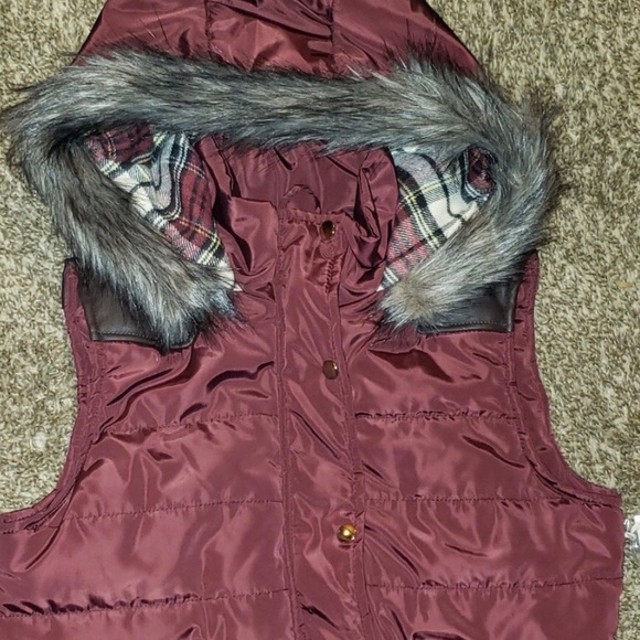Ci Sono Nylon Puffer Vest with hood Size Small - Picture 2 of 7
